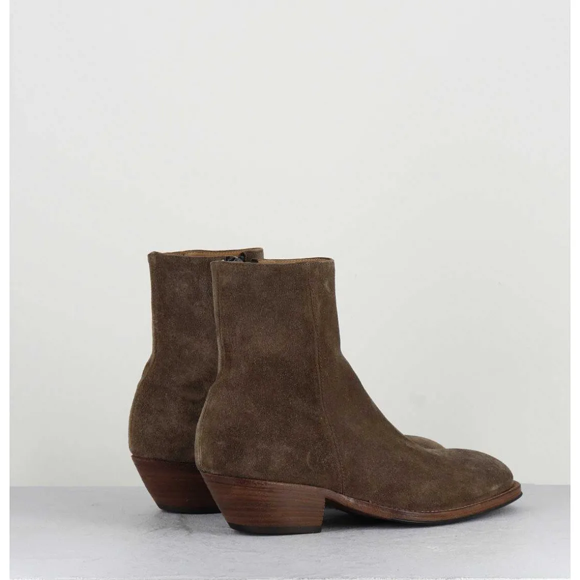 Boots Esprit Santiags En Daim Taupe - Amina58027 Sambuco