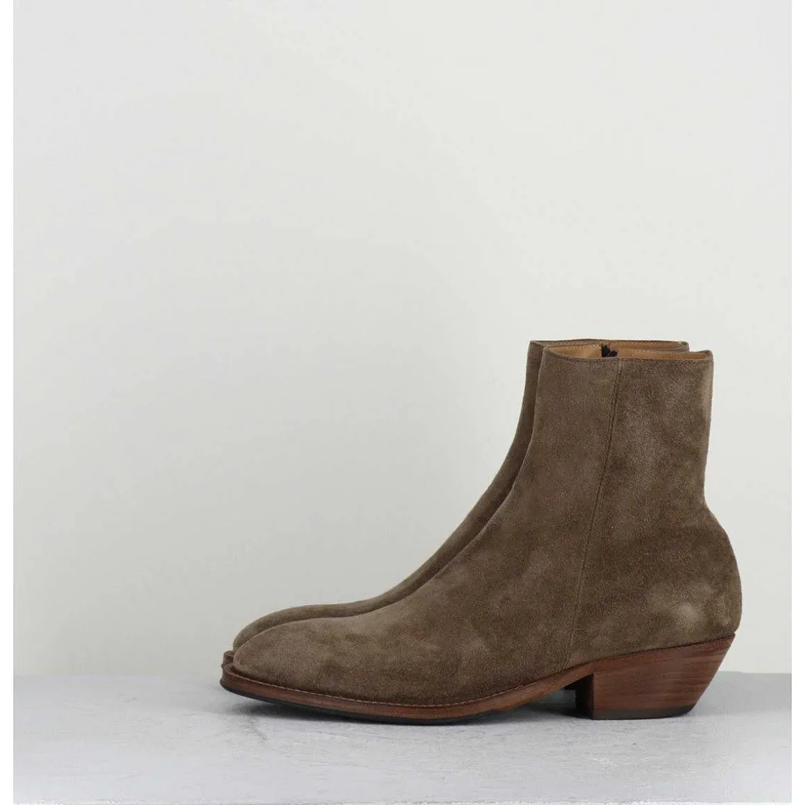Boots Esprit Santiags En Daim Taupe - Amina58027 Sambuco