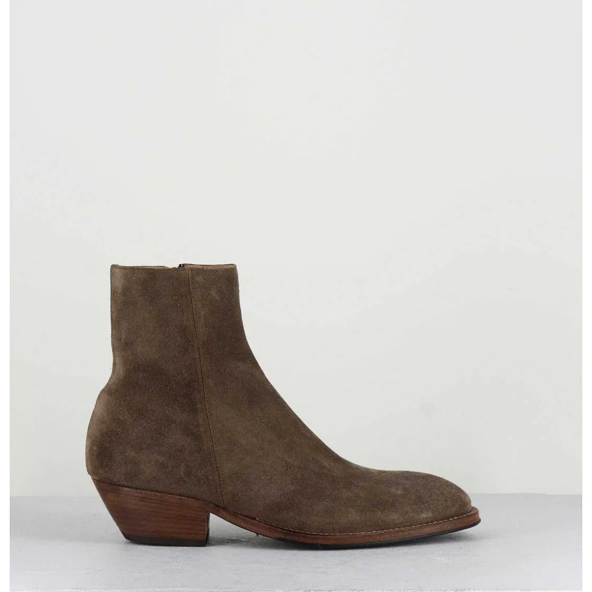 Boots Esprit Santiags En Daim Taupe - Amina58027 Sambuco