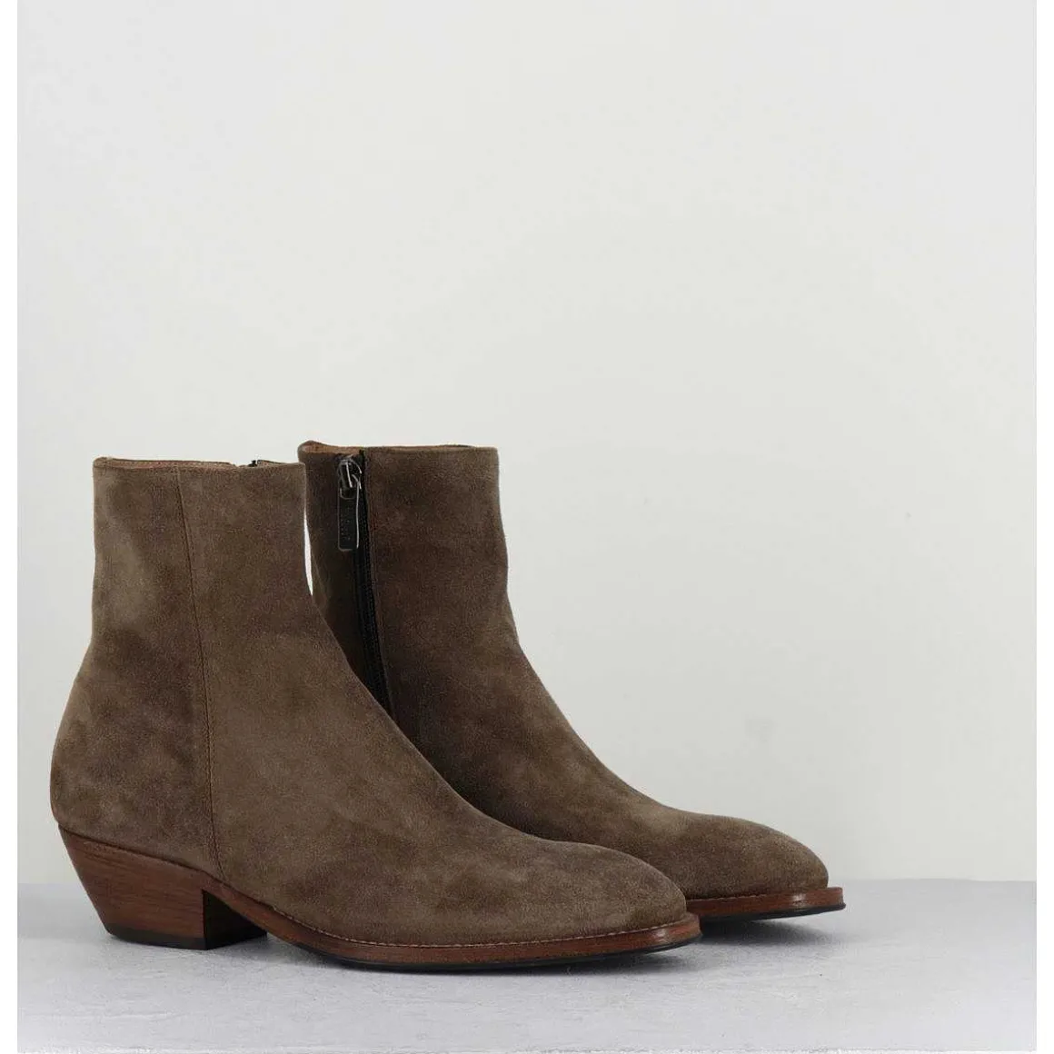 Boots Esprit Santiags En Daim Taupe - Amina58027 Sambuco