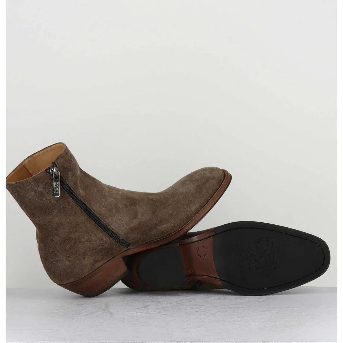 Boots Esprit Santiags En Daim Taupe - Amina58027 Sambuco