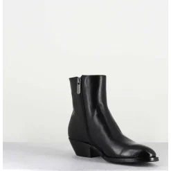 Boots Esprit Santiags En Cuir Noir - Amina58027 Black