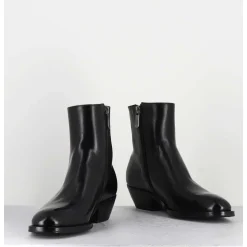 Boots Esprit Santiags En Cuir Noir - Amina58027 Black