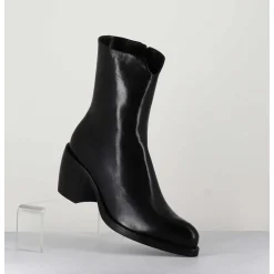 Boots Esprit Santiags En Cuir Noir Minimaliste - 15618 Estigma Nero