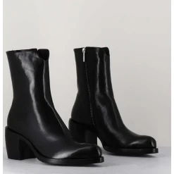 Boots Esprit Santiags En Cuir Noir Minimaliste - 15618 Estigma Nero