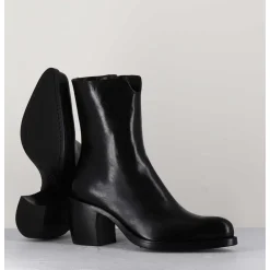Boots Esprit Santiags En Cuir Noir Minimaliste - 15618 Estigma Nero