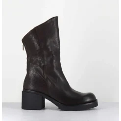 Boots Legeres Esprit Biker En Cuir Marron - Yama Lavato Moro