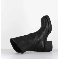 Boots Legeres Esprit Biker En Cuir Noir - Yama Lavato Nero