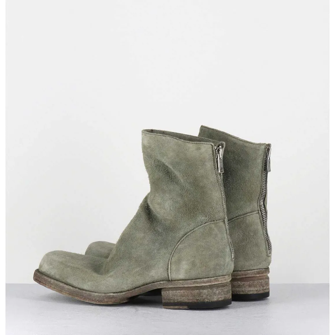 Boots Ligne Avant-Garde En Daim Lave Kaki - 51798 Verde Washed