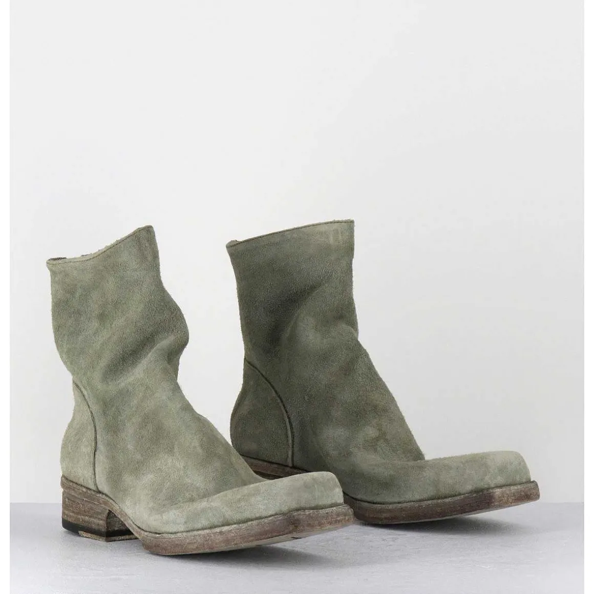 Boots Ligne Avant-Garde En Daim Lave Kaki - 51798 Verde Washed