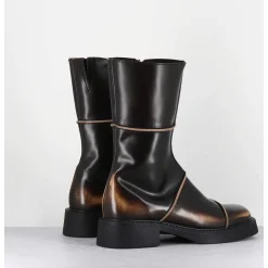 Boots Marron & Beige Bout Carre 90S - Dahlia Brown Boots