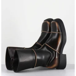 Boots Marron & Beige Bout Carre 90S - Dahlia Brown Boots