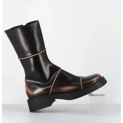 Boots Marron & Beige Bout Carre 90S - Dahlia Brown Boots