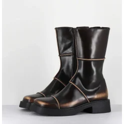 Boots Marron & Beige Bout Carre 90S - Dahlia Brown Boots