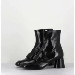Boots Mocassins En Cuir Noir - Dani05 Nero