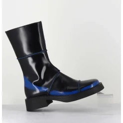 Boots Noir & Bleu Bout Carre 90S - Edahlia Blu Boots