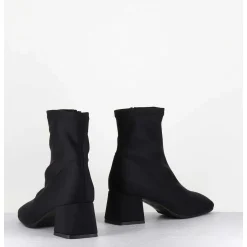 Boots Nylon Stretch Noir Bout Carre - Vare1 Elastico Nero