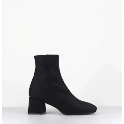 Boots Nylon Stretch Noir Bout Carre - Vare1 Elastico Nero
