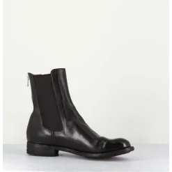 Boots Plates En Cuir Marron & Elastique - Lexikon073 Moro