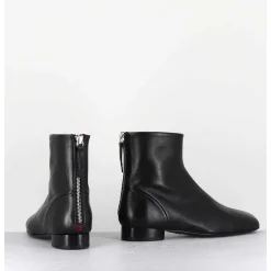 Boots Plates En Cuir Souple Noir -Pam26 Baron Nero