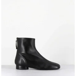 Boots Plates En Cuir Souple Noir -Pam26 Baron Nero