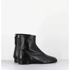 Boots Plates En Cuir Souple Noir -Pam26 Baron Nero