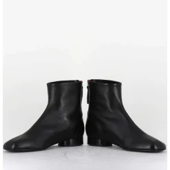 Boots Plates En Cuir Souple Noir -Pam26 Baron Nero