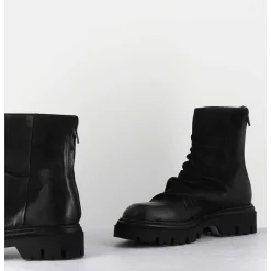 Boots Plates En Daim Gras Noir - Stabi Kathy Nero