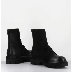 Boots Plates En Daim Gras Noir - Stabi Kathy Nero