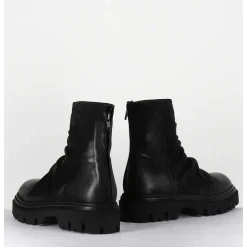 Boots Plates En Daim Gras Noir - Stabi Kathy Nero