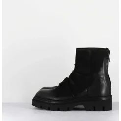 Boots Plates En Daim Gras Noir - Stabi Kathy Nero