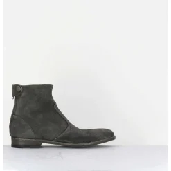 Boots Plates En Daim Gris - Venere37031