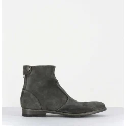 Boots Plates En Daim Gris - Venere37031
