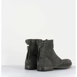 Boots Plates En Daim Gris - Venere37031