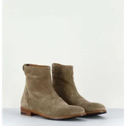 Boots Plates En Daim Taupe - Zoe 56067 Larice