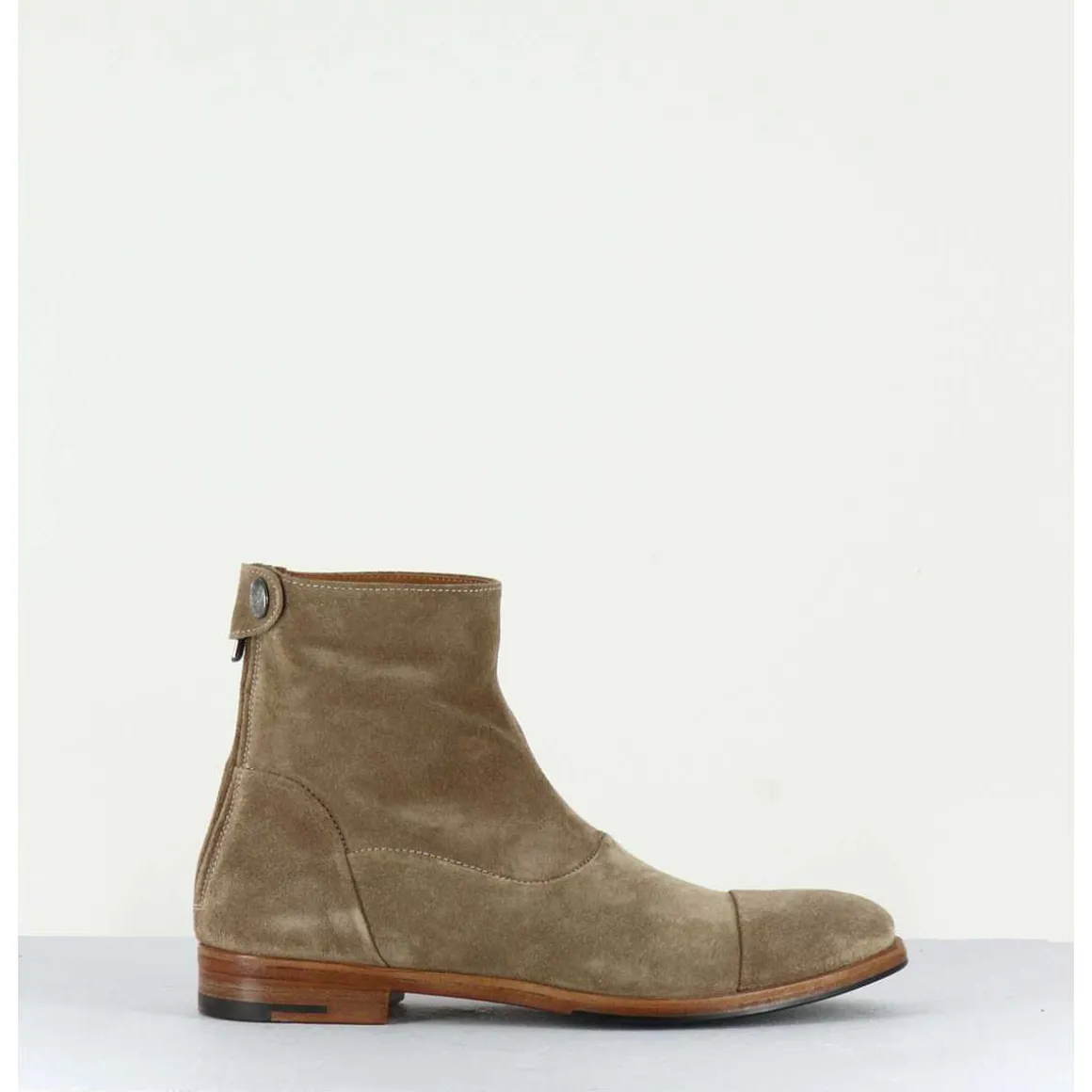 Boots Plates En Daim Taupe - Zoe 56067 Larice