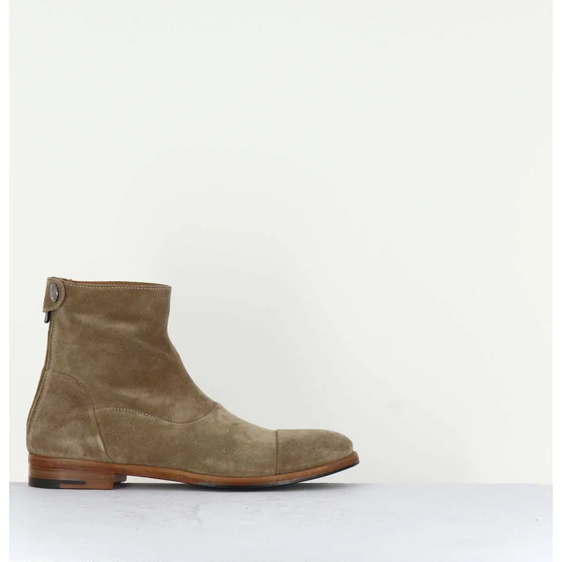 Boots Plates En Daim Taupe - Zoe 56067 Larice