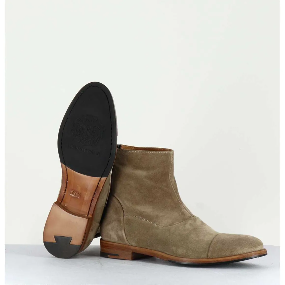 Boots Plates En Daim Taupe - Zoe 56067 Larice
