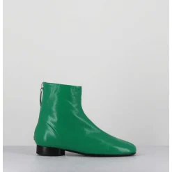 Boots Plates 60S En Cuir Souple Vert - Pam26 Glase Mela