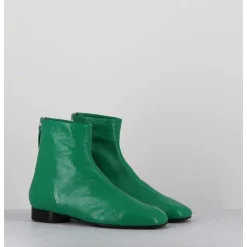 Boots Plates 60S En Cuir Souple Vert - Pam26 Glase Mela