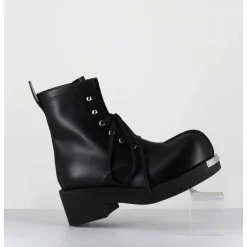 Boots Rangers A Lacets En Cuir Noir - S66Wu115 T8013