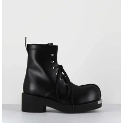 Boots Rangers A Lacets En Cuir Noir - S66Wu115 T8013