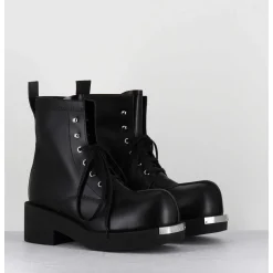 Boots Rangers A Lacets En Cuir Noir - S66Wu115 T8013