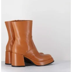 Boots 70S En Cuir Beige - Archi Cuoio