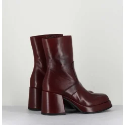 Boots 70S En Cuir Bordeaux - Archi Bordeau
