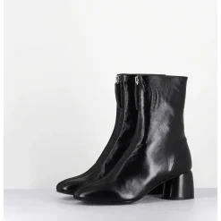 Boots 60S En Cuir Brillant Noir - Caren07 Glaze Nero
