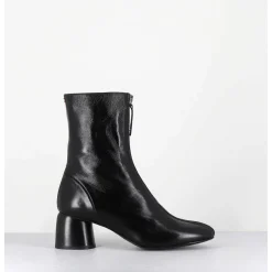 Boots 60S En Cuir Brillant Noir - Caren07 Glaze Nero