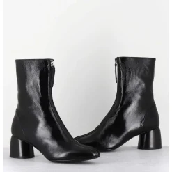 Boots 60S En Cuir Brillant Noir - Caren07 Glaze Nero