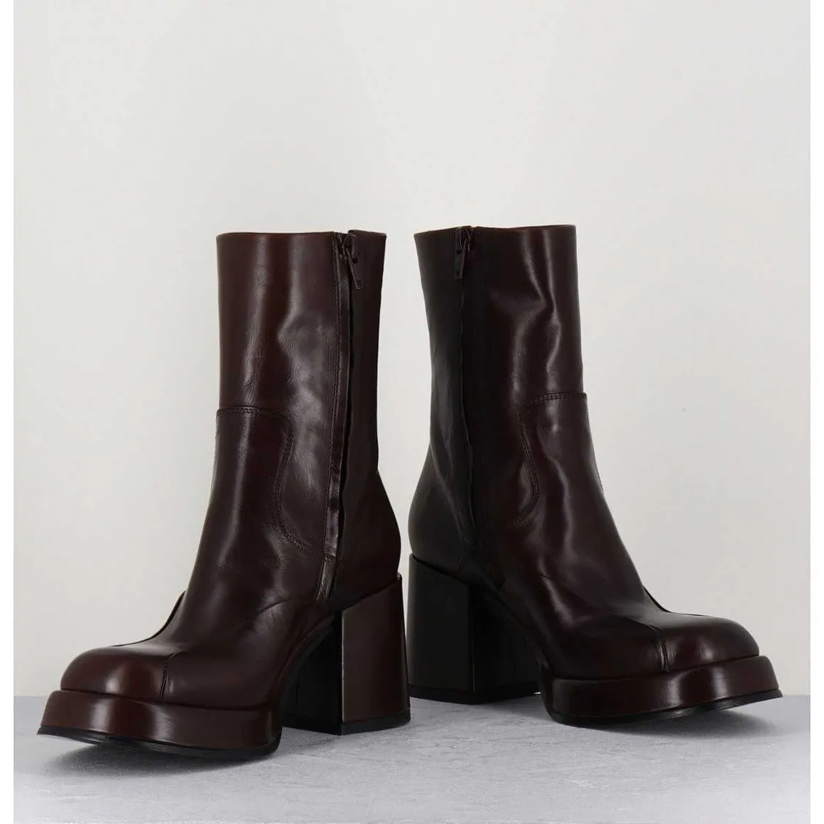 Boots 70S En Cuir Marron - Archi Moro