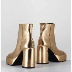 Boots 70S En Cuir Metallise Dore - E3303 Bitter Gold